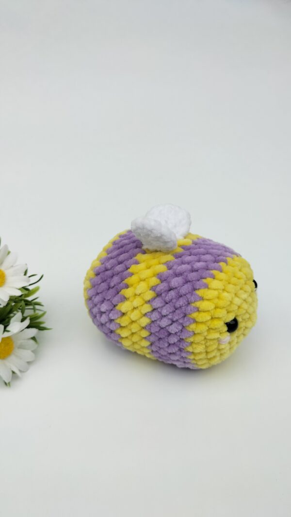 Knuffel bij/ (geel-paars) maat klein