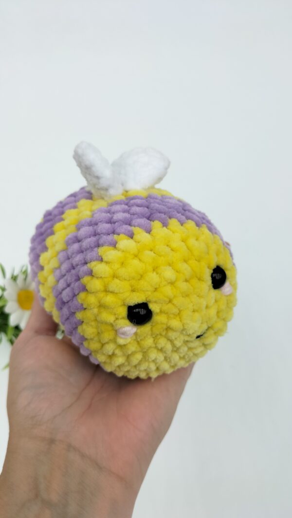 Knuffel bij/ (geel-paars) maat klein