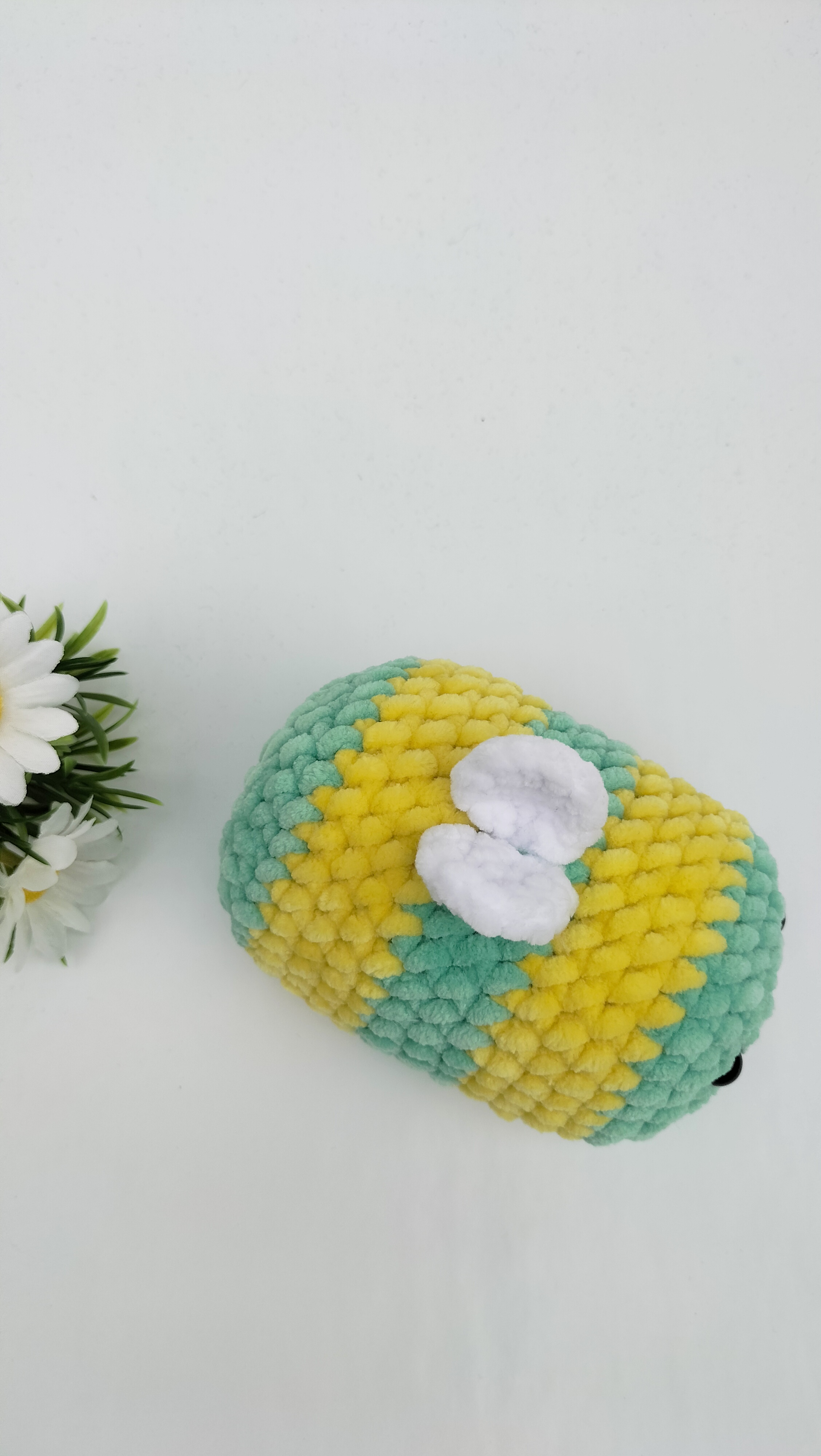 Knuffel bij/ (geel-mint) maat klein