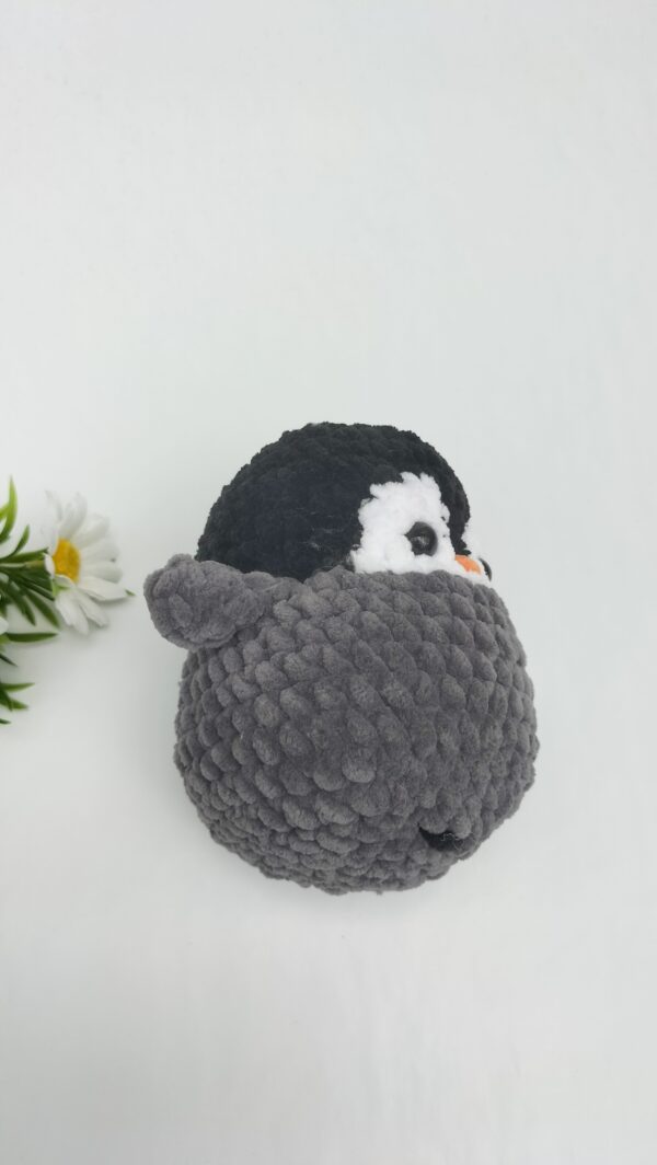 Knuffel pinguïn (zwart-grijs)