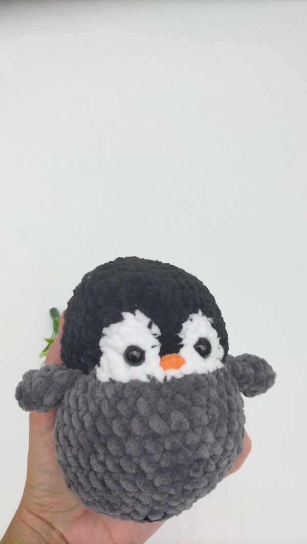 Knuffel pinguïn (zwart-grijs)