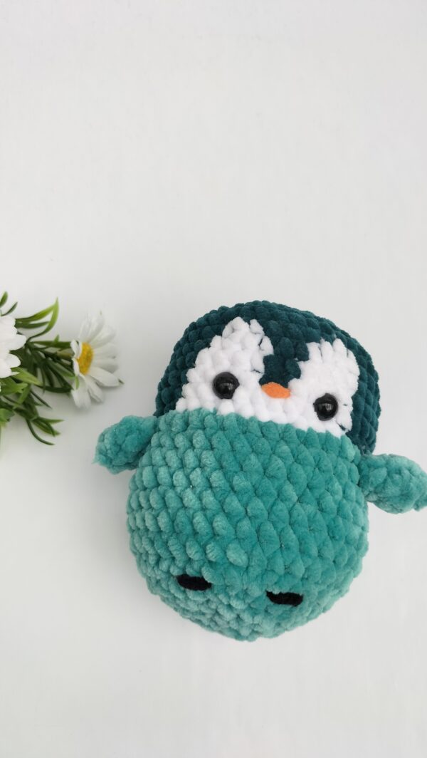 oplus_1058 Knuffel pinguïn (donkergroen-zeegroen)