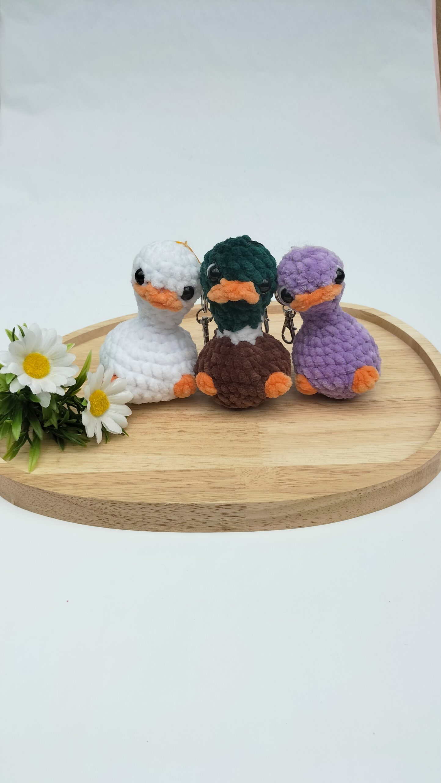 Sleutelhanger gek eendje (groen-bruin)