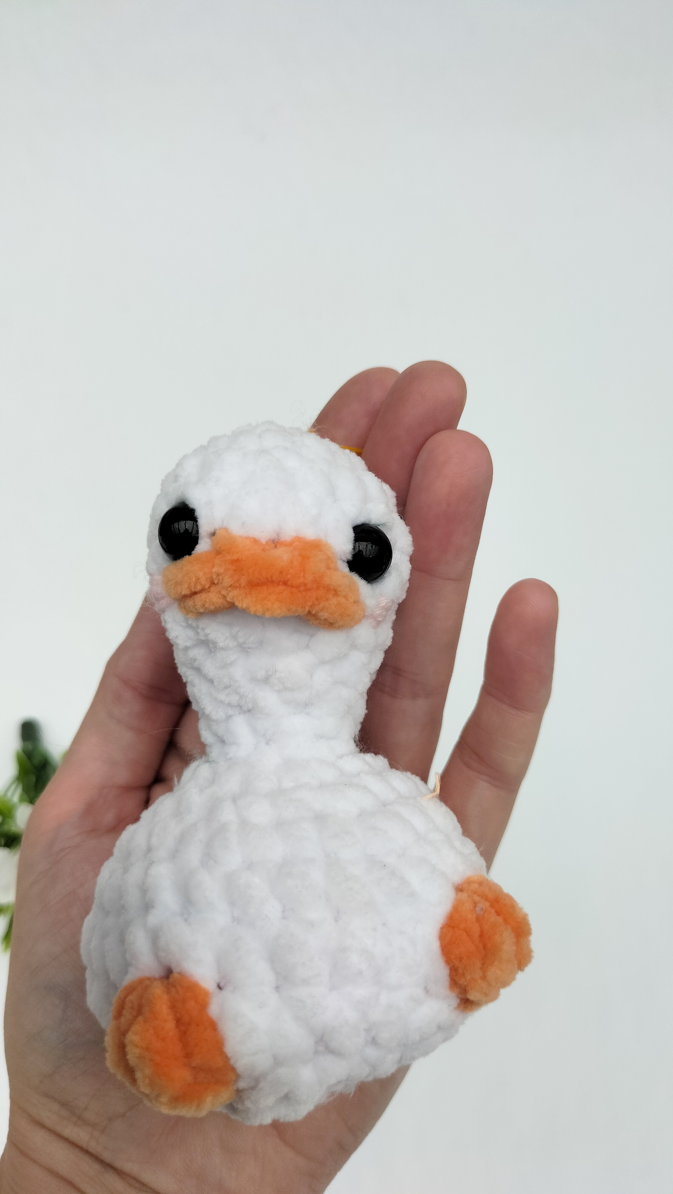 oplus_1058 Sleutelhanger gek eendje (wit)