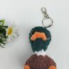 Sleutelhanger gek eendje (groen-bruin)