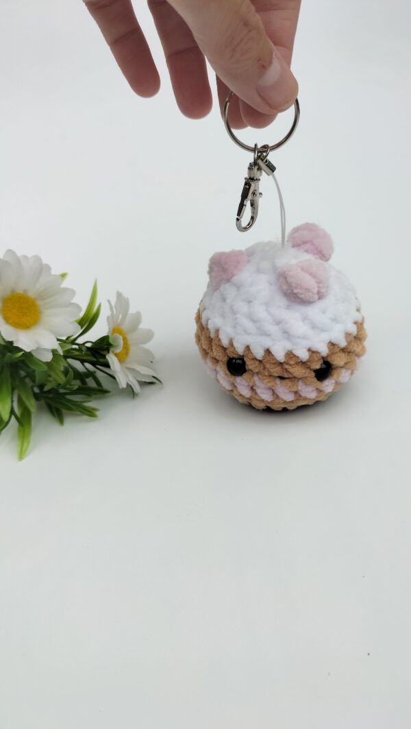 oplus_1058 Sleutelhanger cupcake (licht roze)