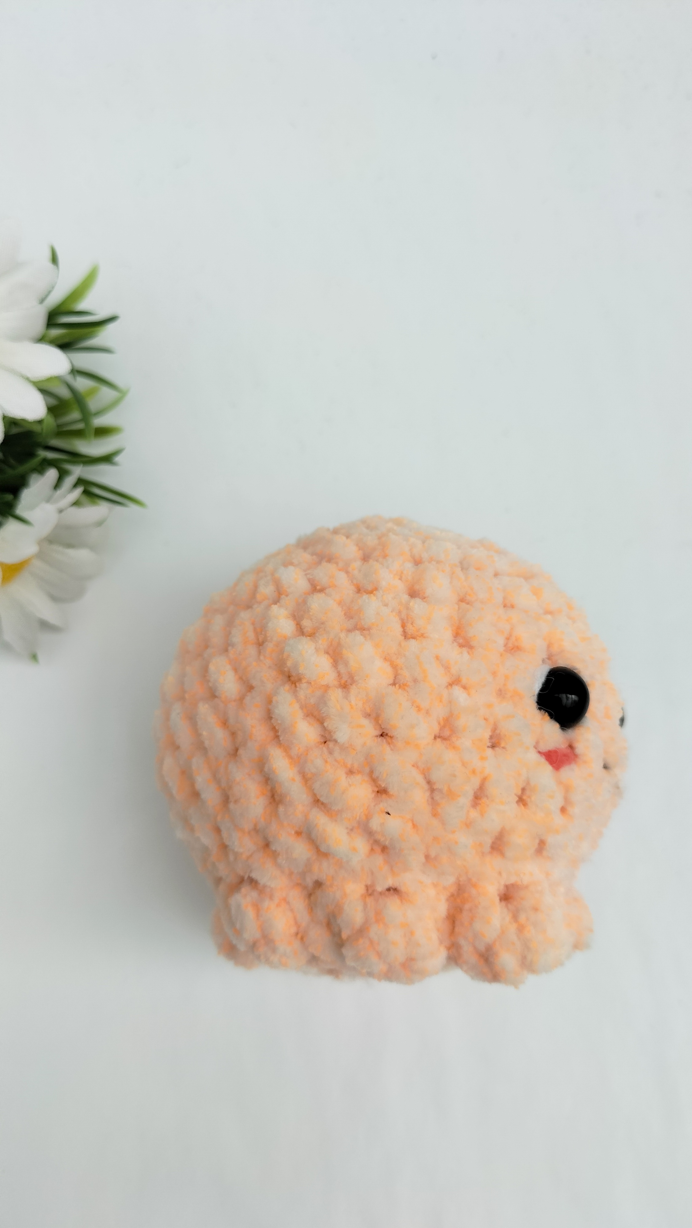 Oplus_1026 Knuffel inktvis (perzik gespikkeld)