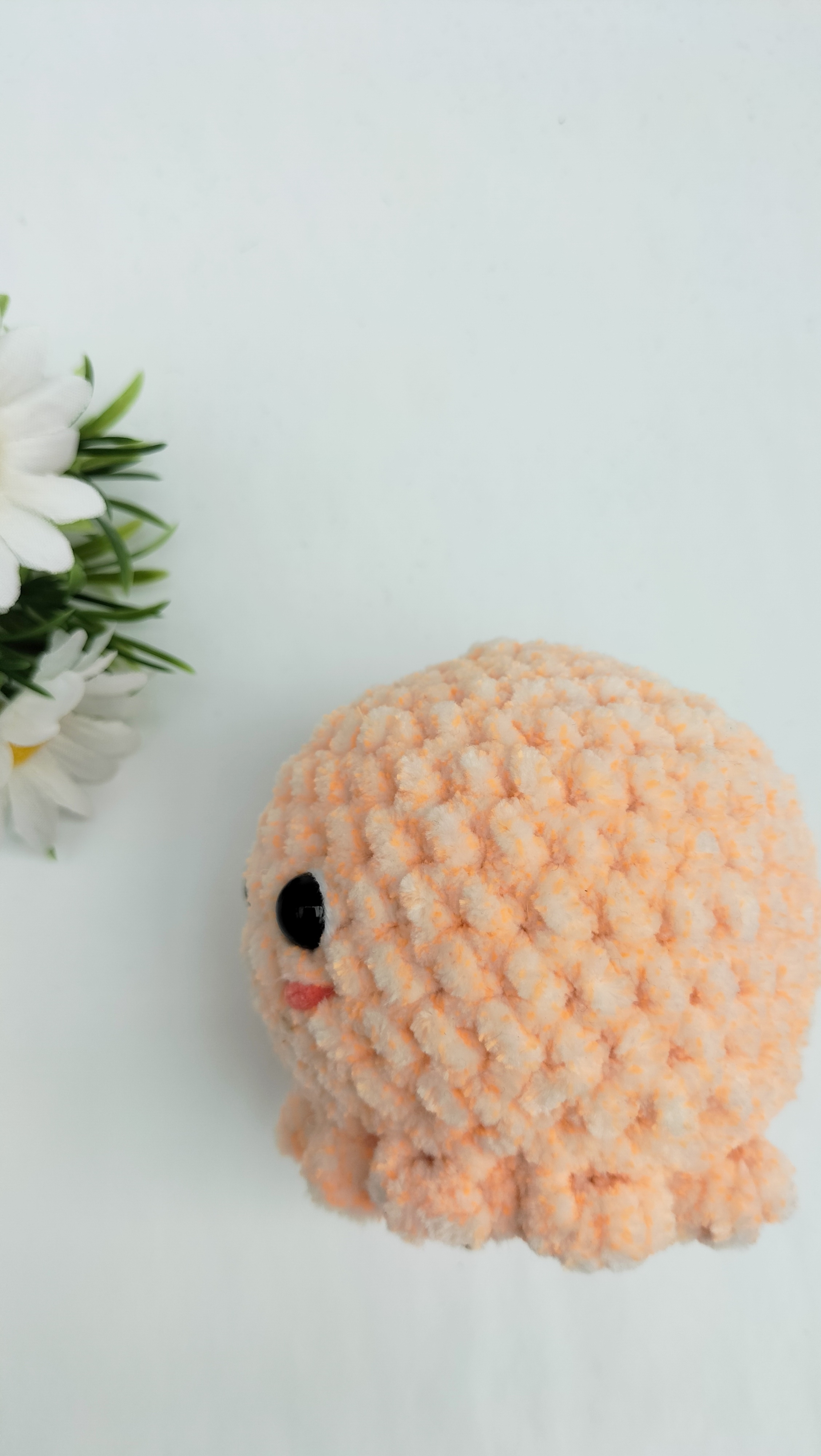 Oplus_1026 Knuffel inktvis (perzik gespikkeld)