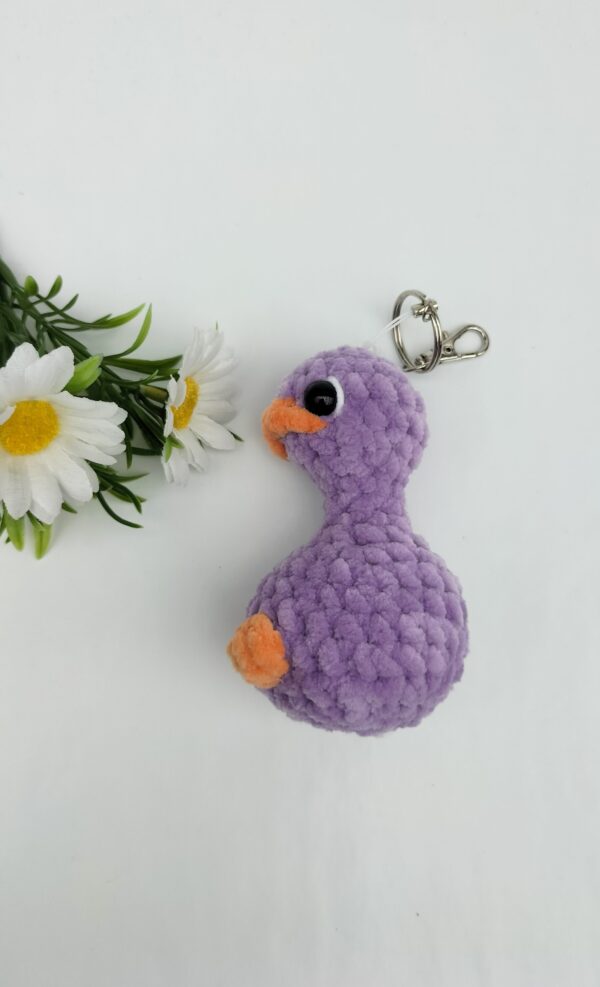 IMG_20250831_175516 Sleutelhanger gek eendje (paars)