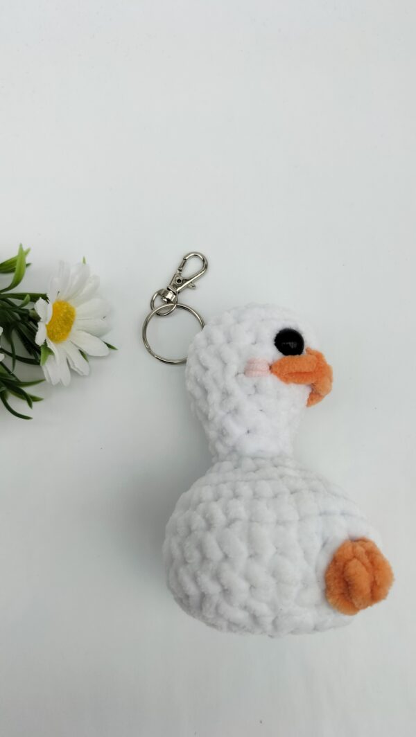 Oplus_1026 Sleutelhanger gek eendje (wit)