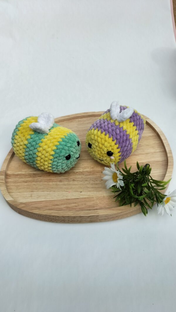 Knuffel bij/ (geel-mint) maat klein