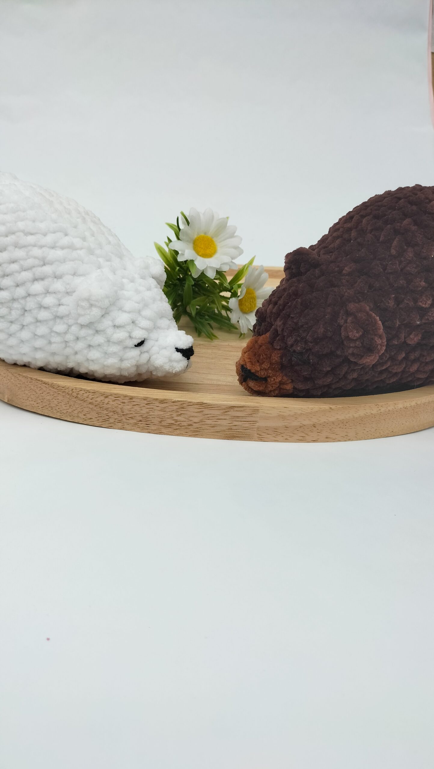 Knuffel slapende beer (bruin)