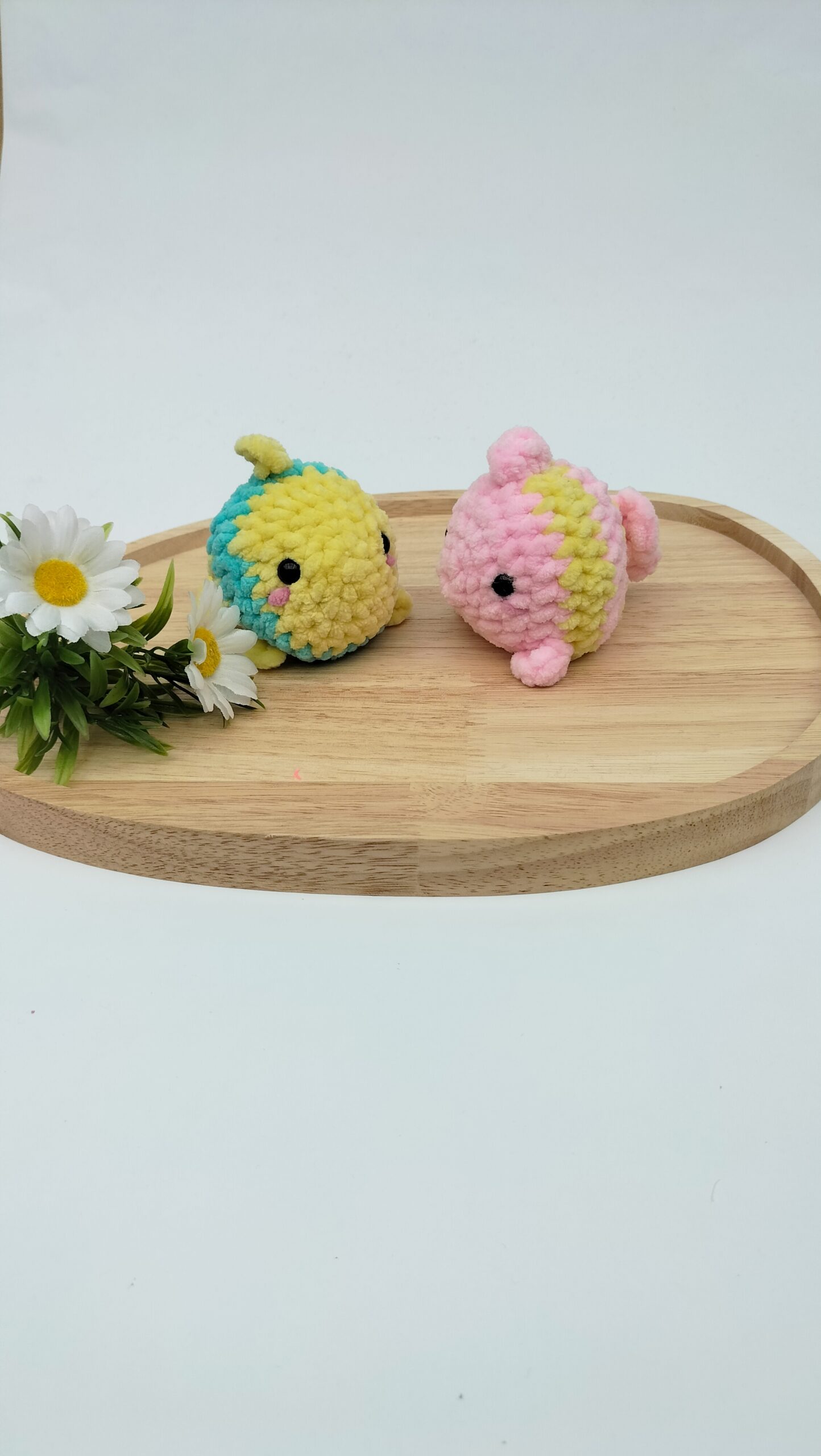 Knuffel visje (roze-geel)