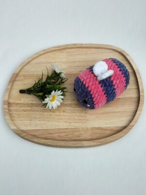 Knuffel bij/ (blauw-roze gespikkeld/galaxy) maat klein