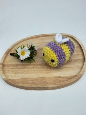 Knuffel bij/ (geel-paars) maat klein