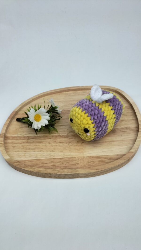 Knuffel bij/ (geel-paars) maat klein