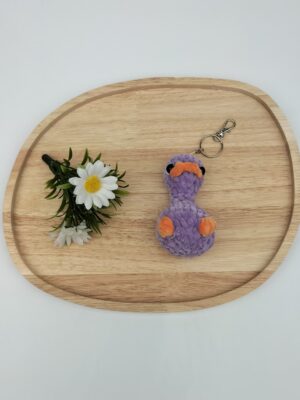 Sleutelhanger gek eendje (paars)
