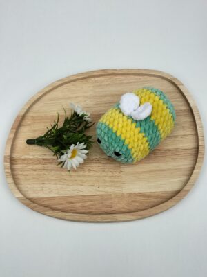 Knuffel bij/ (geel-mint) maat klein