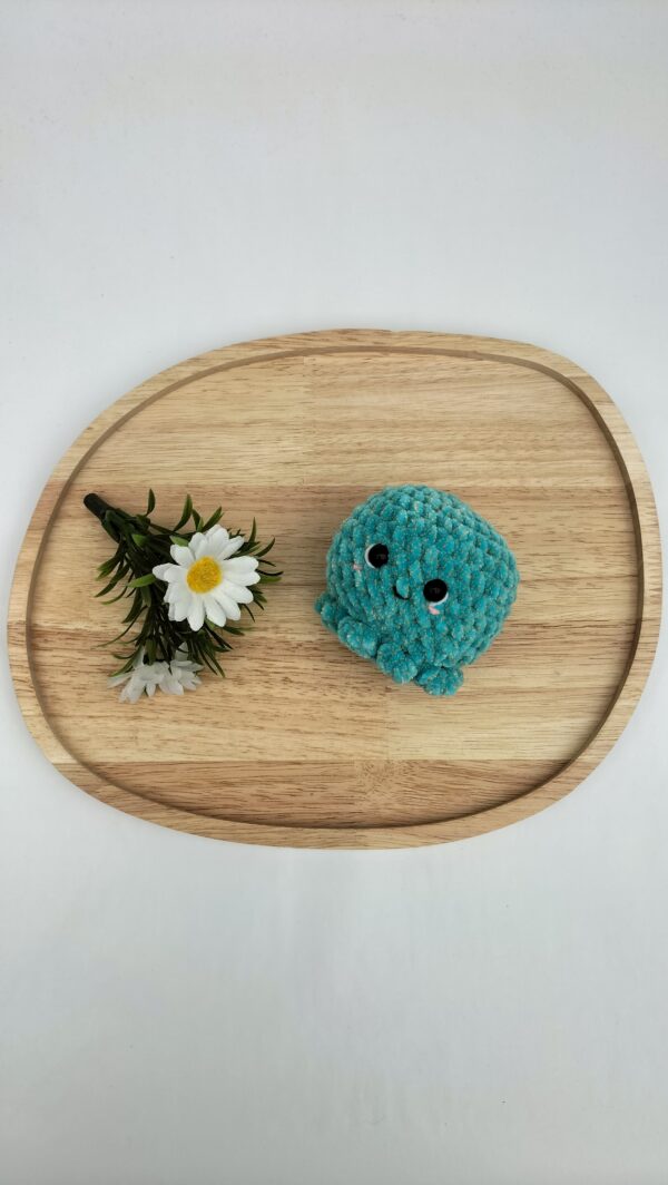 Knuffel inktvis (blauw gespikkeld)