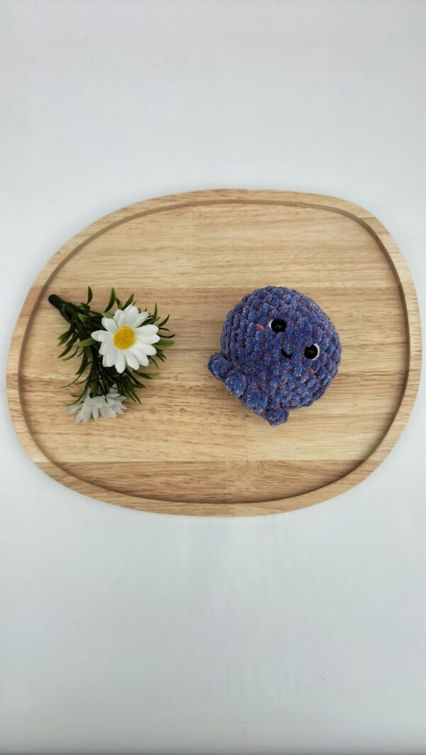 Knuffel inktvis (blauw roze /galaxy gespikkeld)