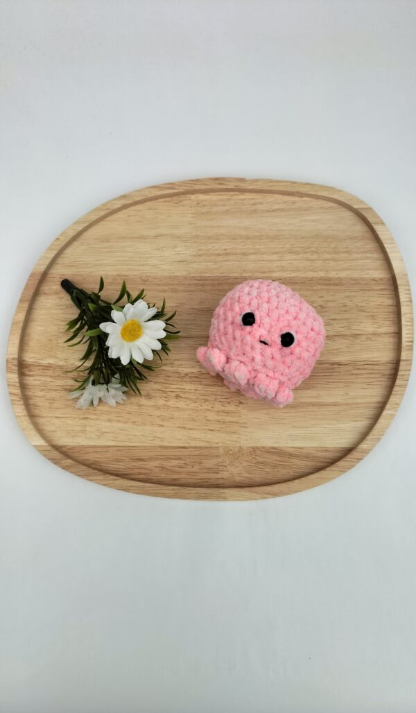 Knuffel inktvis (roze gespikkeld)