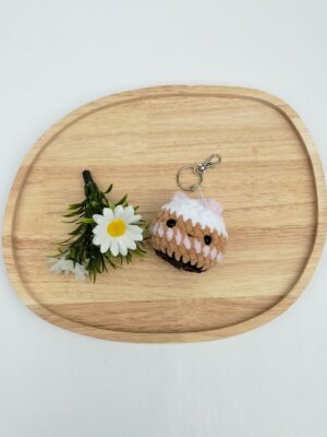 Sleutelhanger cupcake (licht roze)