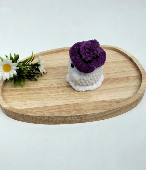 Knuffel spookje (met paarse heksenhoed)