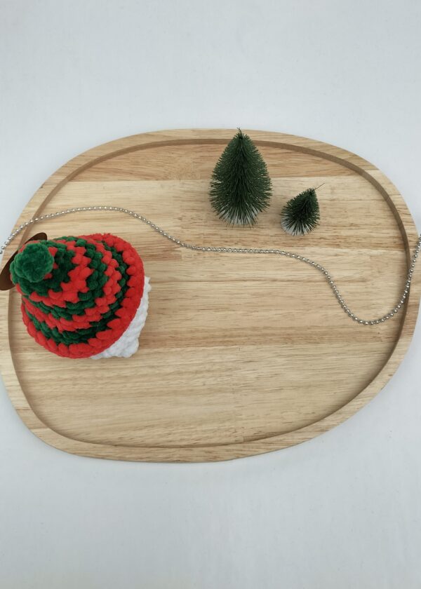 Knuffel mushi met muts groot (rood-groen)