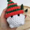 Knuffel mushi met muts groot (rood-groen)