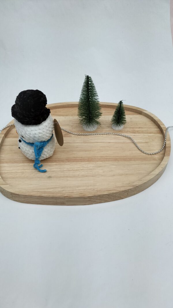 Knuffel sneeuwpop klein (met lichtblauwe sjaal)