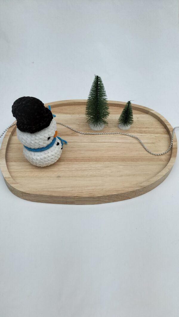 Knuffel sneeuwpop klein (met lichtblauwe sjaal)