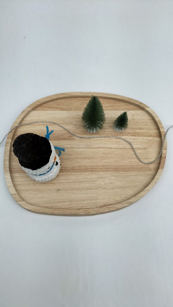 Knuffel sneeuwpop klein (met lichtblauwe sjaal)