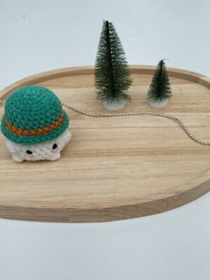 Knuffel mushi hoed (turqouise-oranje)