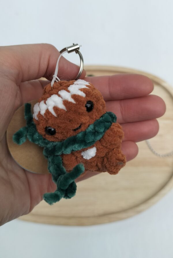 Sleutelhanger peperkoekmannetje (donker groen)