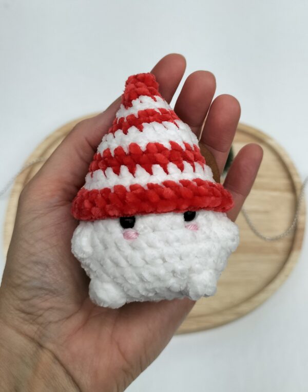 IMG20251103155904 Knuffel mushi met muts klein (rood-wit)