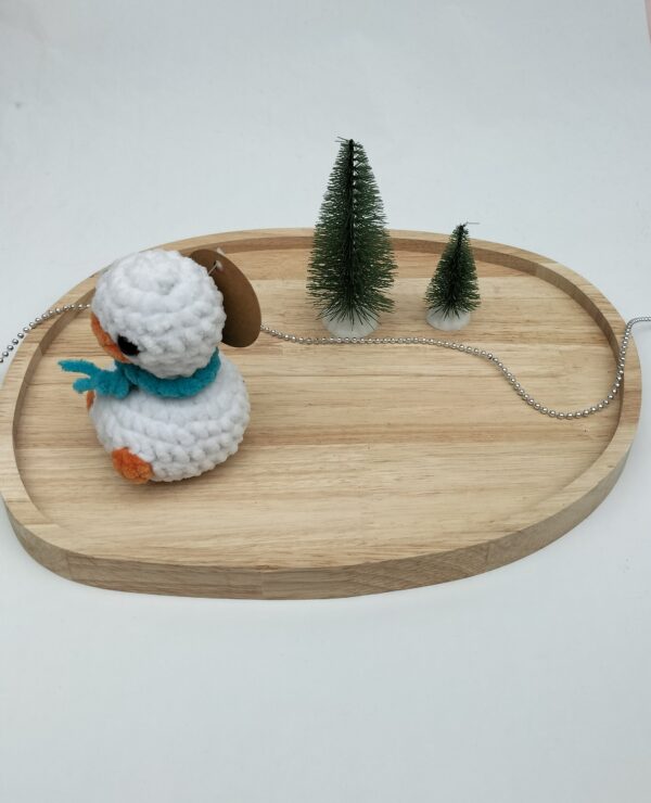 Knuffel gek eendje (wit met blauwe sjaal)