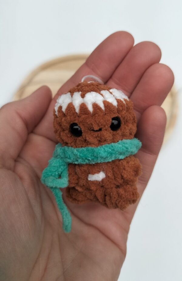 Sleutelhanger peperkoekmannetje (donker zeegroen)