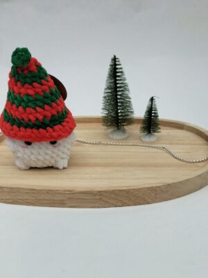 Knuffel mushi met muts groot (rood-groen)