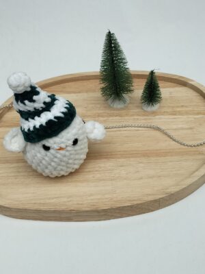 profielfoto knuffel pinguin muts d groen Knuffel pinguïn met muts groot (donkergroen-wit)