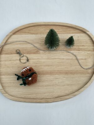 Sleutelhanger peperkoekmannetje (donker groen)