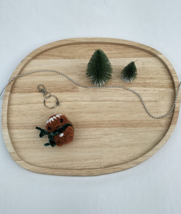 Sleutelhanger peperkoekmannetje (donker groen)