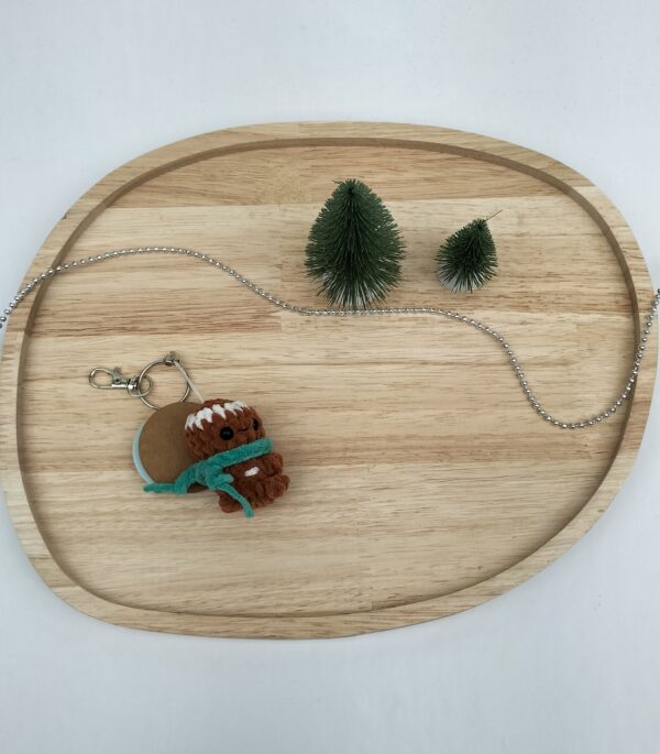 Sleutelhanger peperkoekmannetje (donker zeegroen)