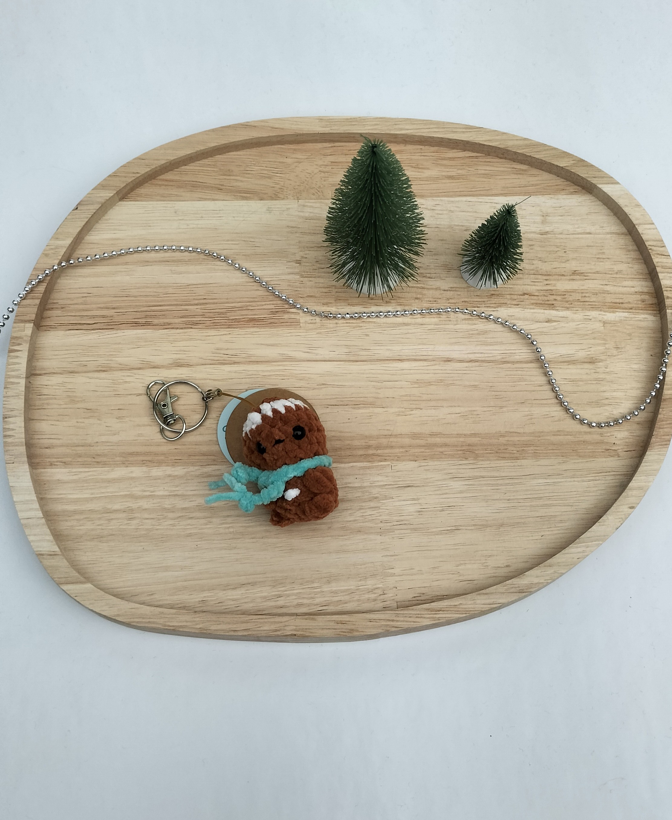 Sleutelhanger peperkoekmannetje (licht zeegroen)