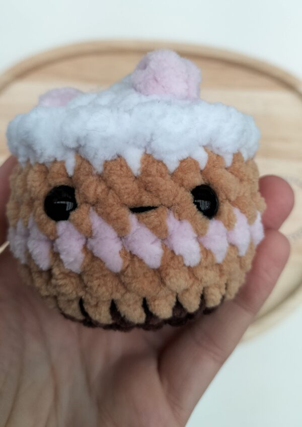 Sleutelhanger cupcake (licht roze)