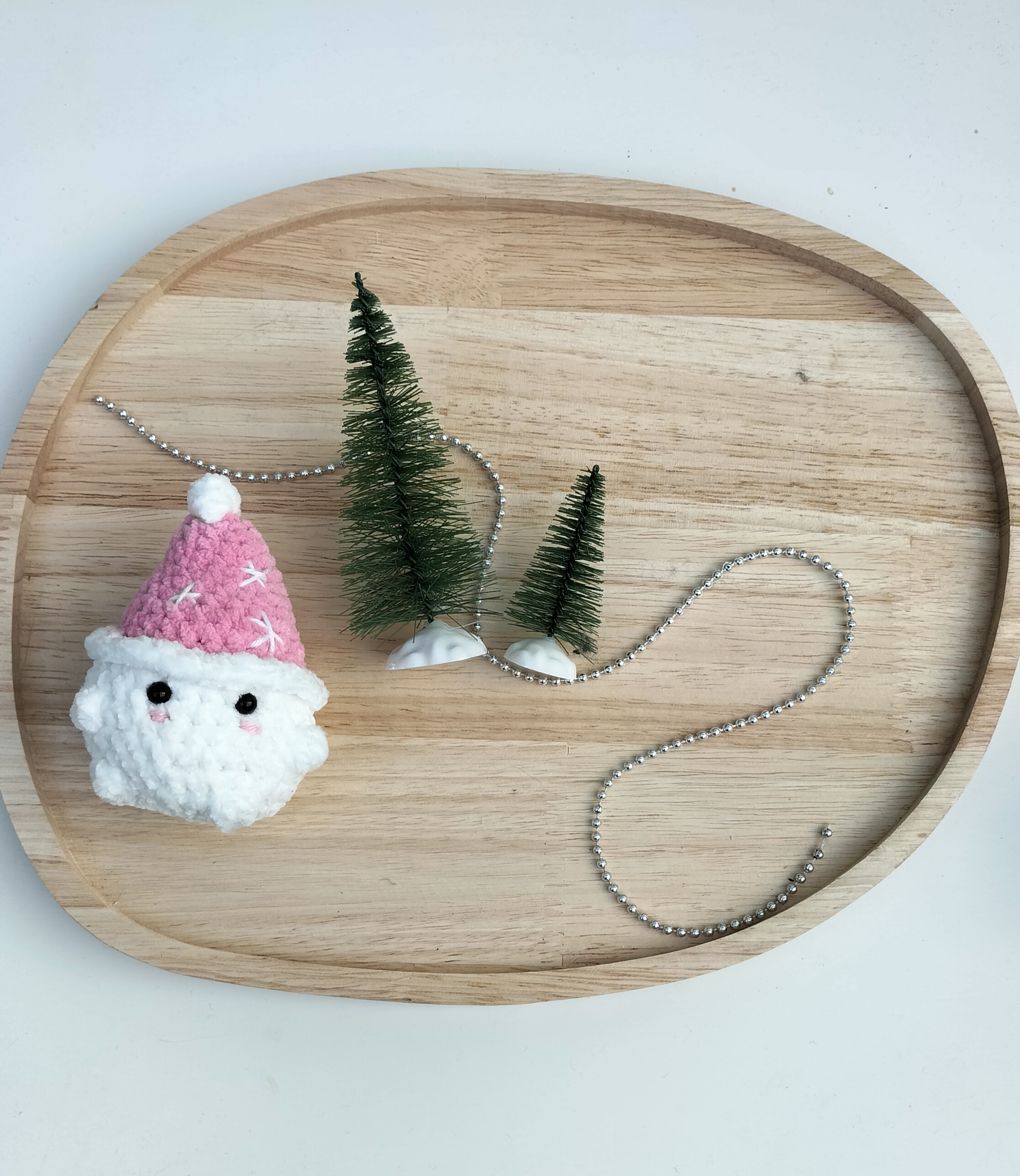 Knuffel mushi met muts klein (roze met witte sterren)