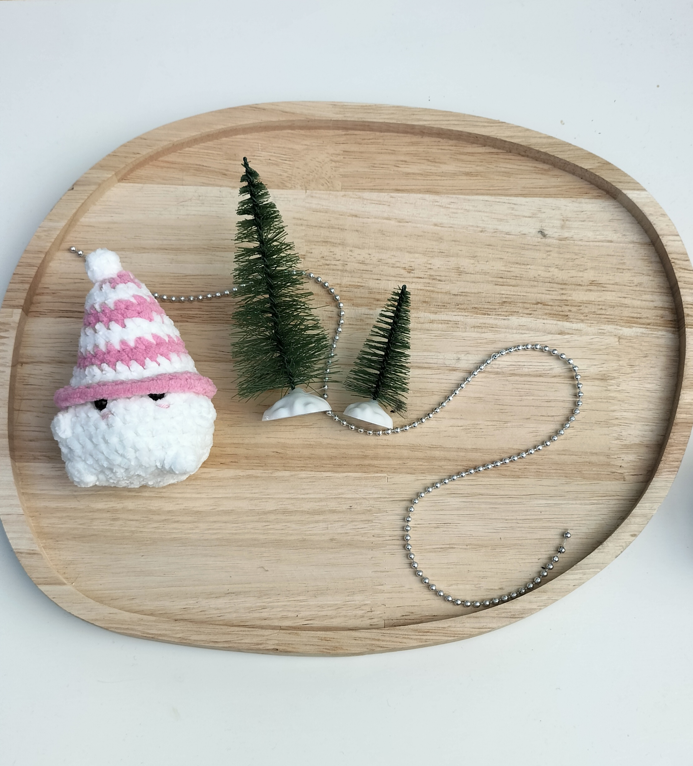 Knuffel mushi met muts klein (roze-wit)