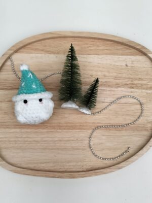 Knuffel mushi met muts klein (mint- witte sterren)