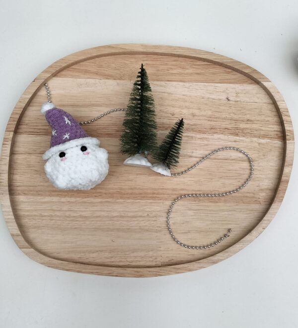 Knuffel mushi met muts klein (paars met witte sterren)