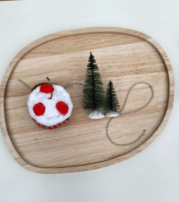 Oplus_131106 Sleutelhanger cupcake rood