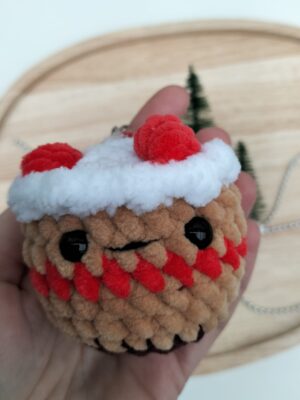 Sleutelhanger cupcake rood